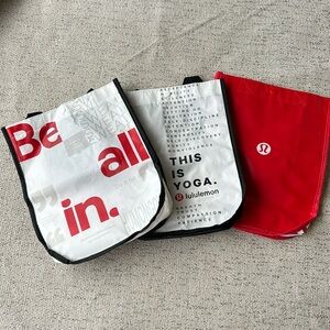 PACK OF 3 Lululemon tote bags!!